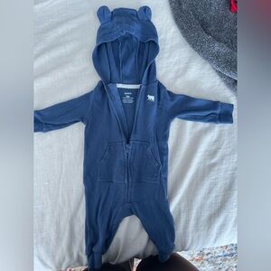 Carter’s Zip Up Waffled Onesie w/ Bear Ears